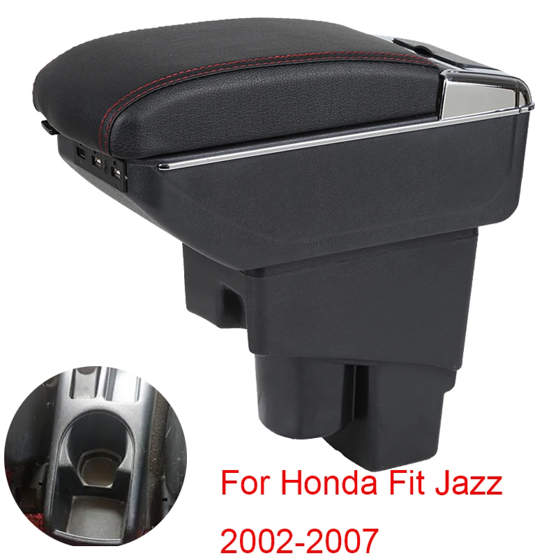 Контейнер для хранения центральной консоли поручни Honda Fit Jazz 2002 2007 поворотный