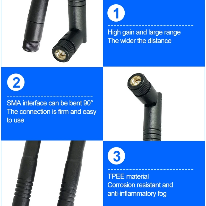 Антенна 12 дБи 2 4G 5G 5 8G 2400-2500/5150-5850 МГц разъем SMA для Wi-Fi-маршрутизатора Huawei