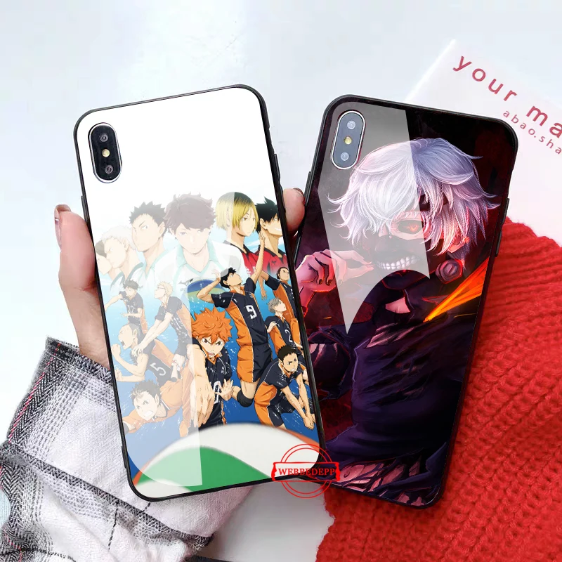 

Collection of Haikyuu Soulmate Glass Phone Case for Apple iPhone 11 Pro X XS Max 6 6S 7 8 Plus 5 5S SE