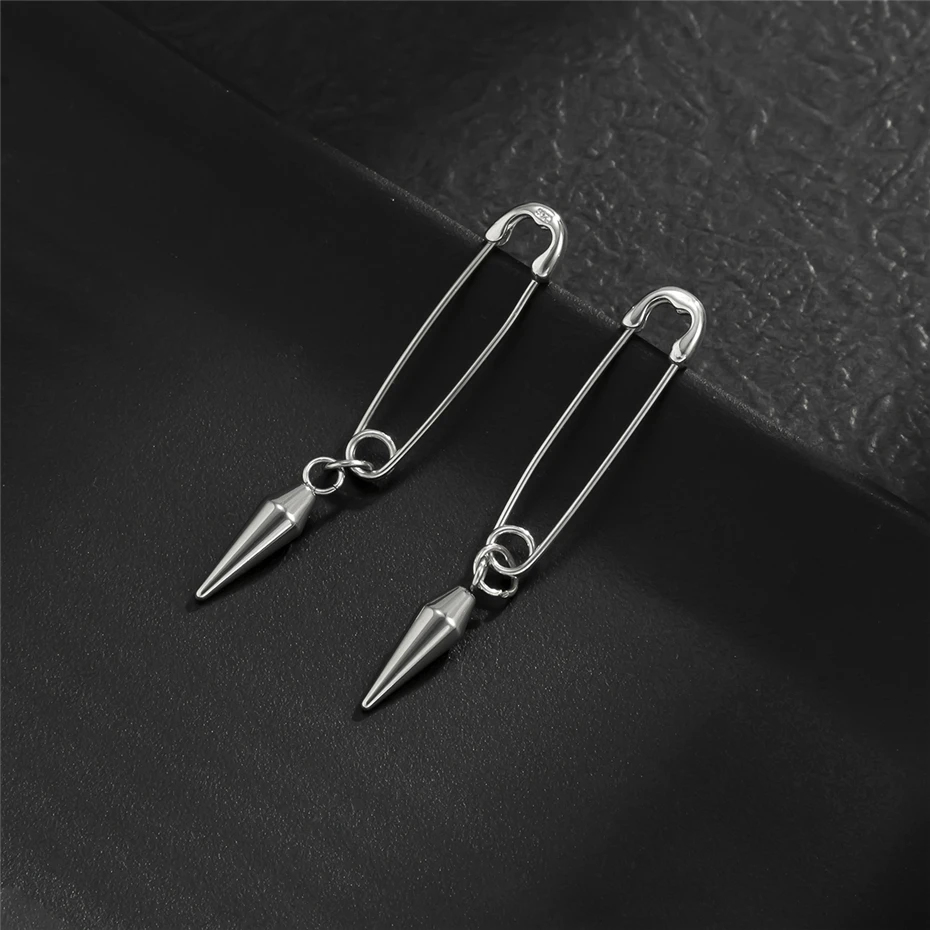 

Ingemark Hip Hop Pin Rivet Hanging Earrings for Men Brinco Vintage Cool Unusual Piercing Earring 2021 Trend Grunge Punk Jewelry