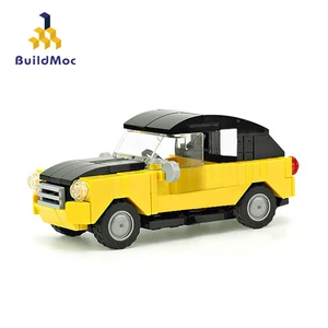Технический автомобиль BuildMoc, Винтажный Классический автомобиль, игрушечный конструктор, мини-автомобиль, обучающая игрушка для детей, подарки
