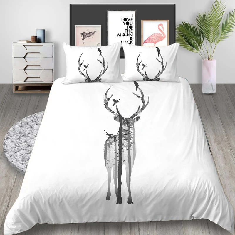 Комплект постельного белья из микрофибры с мультяшными животными 2/3