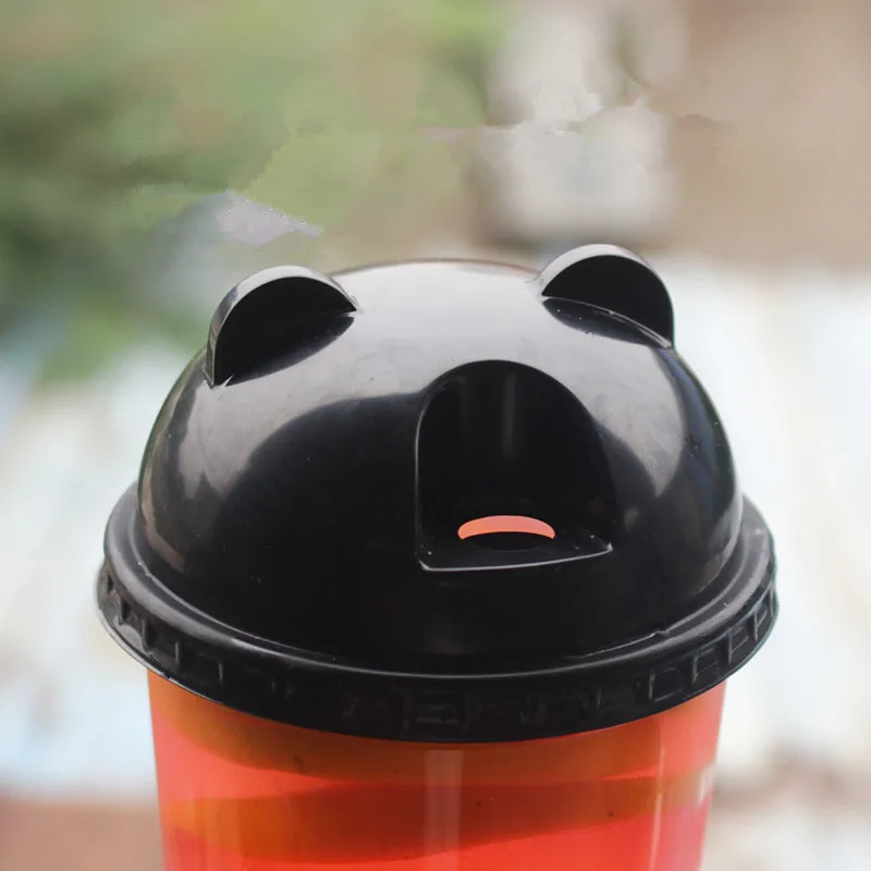 Only Lid3 50 шт коричневая одноразовая кофейная чашка креативная забавная часть Подарочная плотная бумажная Чашка 500 мл молочный чай горячий напиток упаковка чашки с крышками - Цвет: Only Lid3