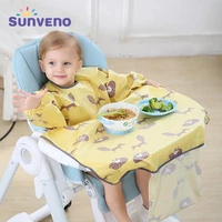 long sleeve baby bib kids burp cloth feeding bib child apron smock baby accessories
