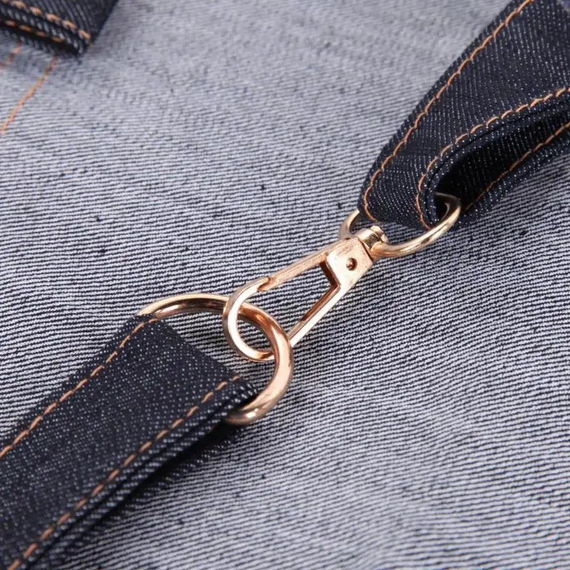 

Unisex Pocket Antifouling Denim Cloth Work Apron Cafe Kitchen Cooking Bibs