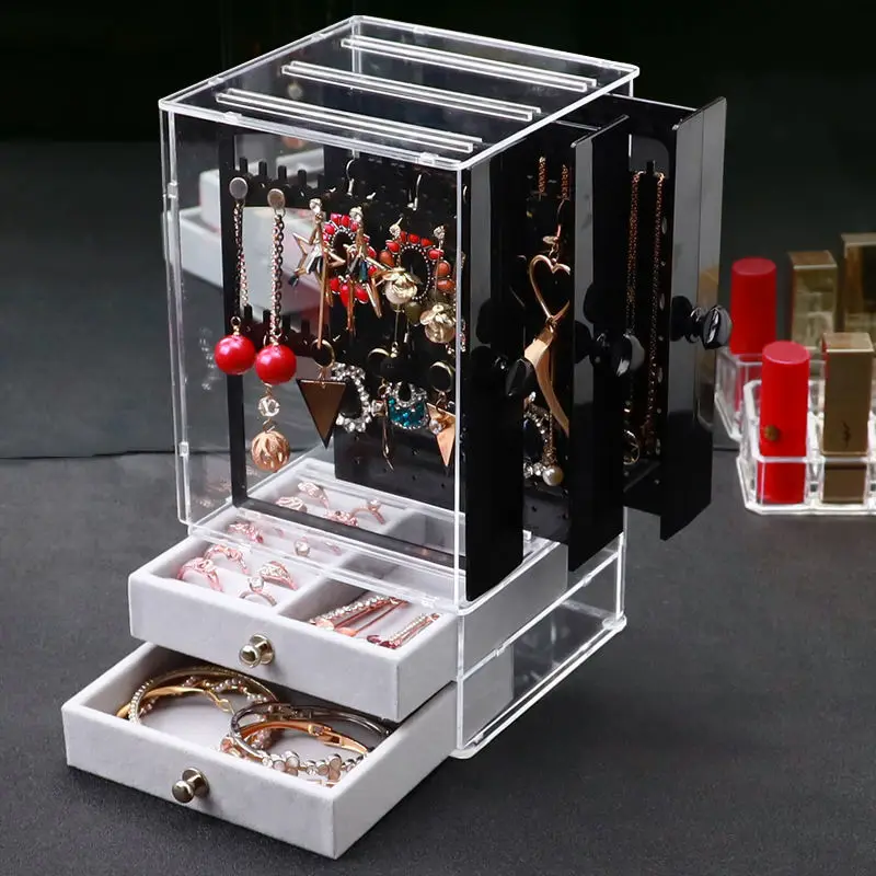 Органайзер для хранения ювелирных изделий шкатулка сережек подставка браслетов