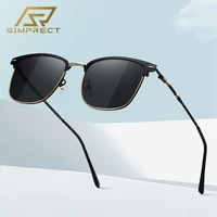 simprect photochromic polarized sunglasses for men 2022 luxury brand designer fashion vintage anti blue light square sun glasses