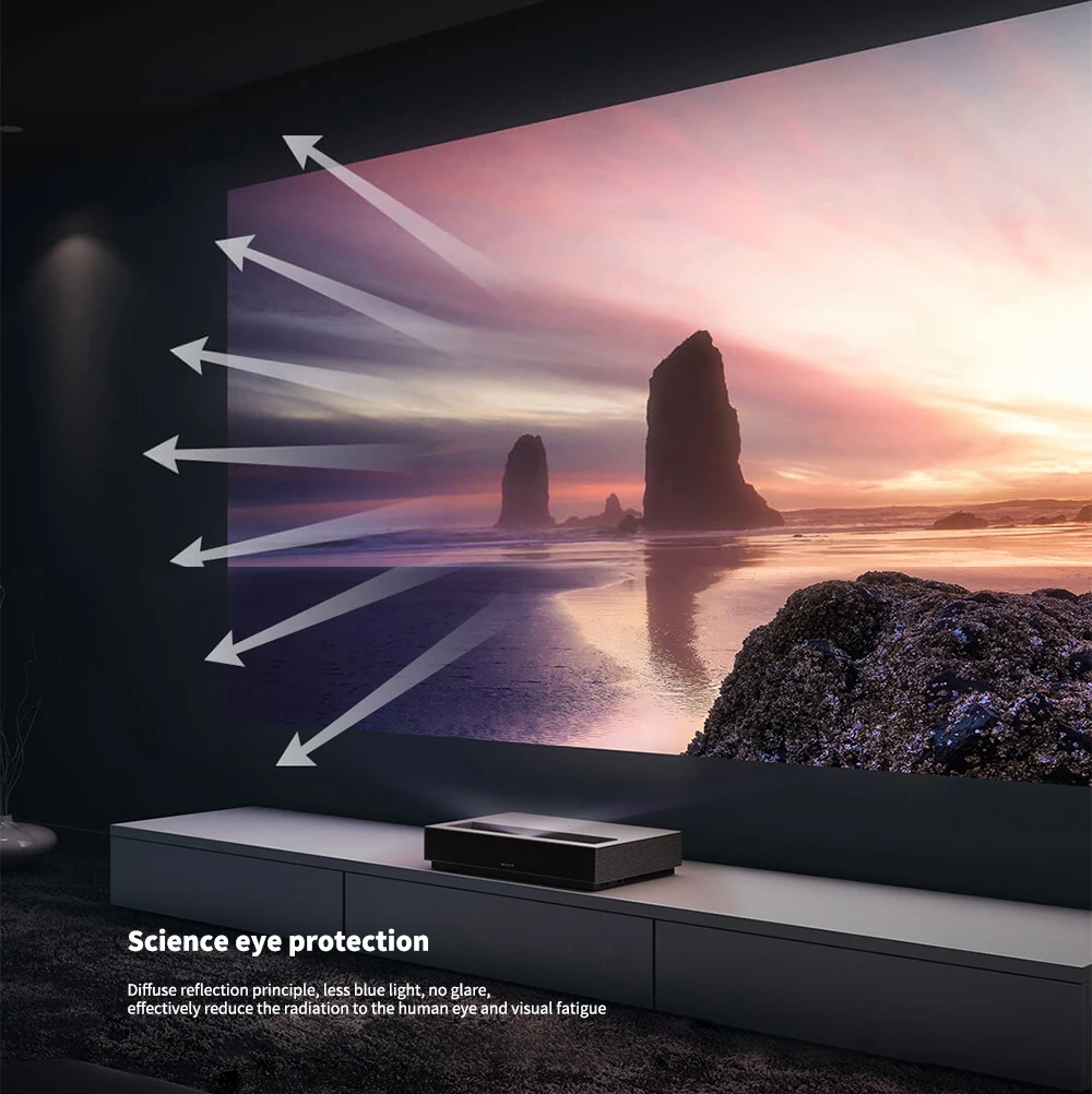 Xiaomi fengmi 4K лазерный проектор ТВ домашний кинотеатр ALPD 3,0 лазерный проектор 1700Ansi люмен 3D проектор 4k 3840x2160 dpi видео