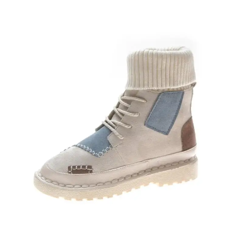 Женские зимние ботинки разноцветные женские ботильоны на шнуровке Повседневная