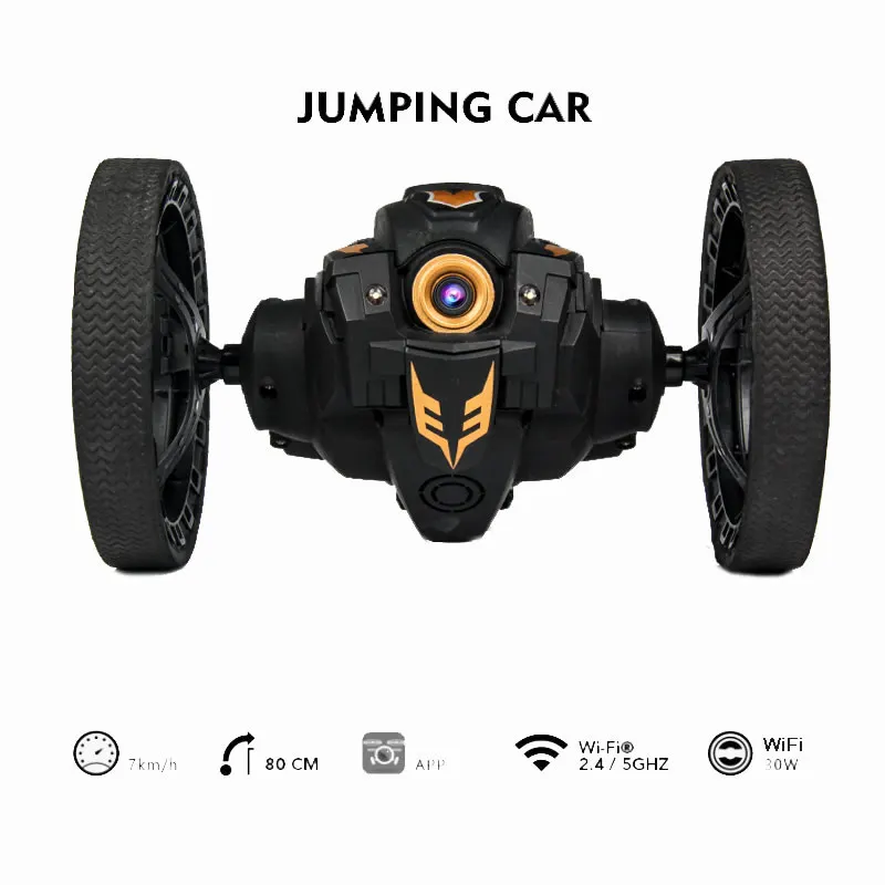 Black Camera 2MP Радиоуправляемая машина с камерой 2.0mp Jumping Sumo wifi Bounce Car PEG SJ88 4CH 2,4 GHz RC автомобили с гибкими колесами дистанционное управление FSWB - Цвет: Black Camera 2MP