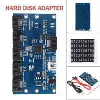 pohiks 1pc high speed 6gbps riser card adapter 1 to 5 port sata 3 0 motherboard expansion card for pc computer