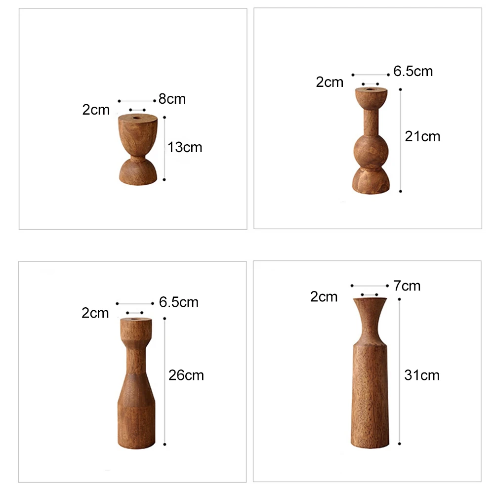 Винтажные Деревянные Подсвечники в стиле ретро классическое рукоделие