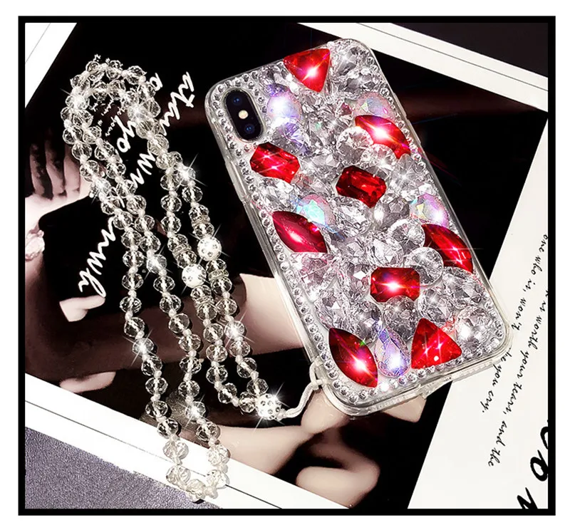

3D Stones Soft Cover for Iphone 11 Pro MAX 5 6 6S 7 8 Plus X Xs Max XR Luxury Bling Crystal Diamonds Rhinestone Phone Case