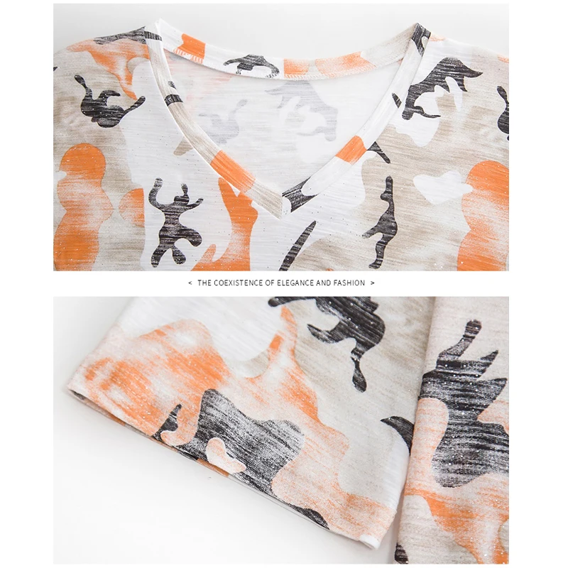 

2021 Summer Plus Size Women's Blouse Cotton Short Sleeve Print Shirts Korean Casual Women Tops Blusas Mujer De Moda 9014 50