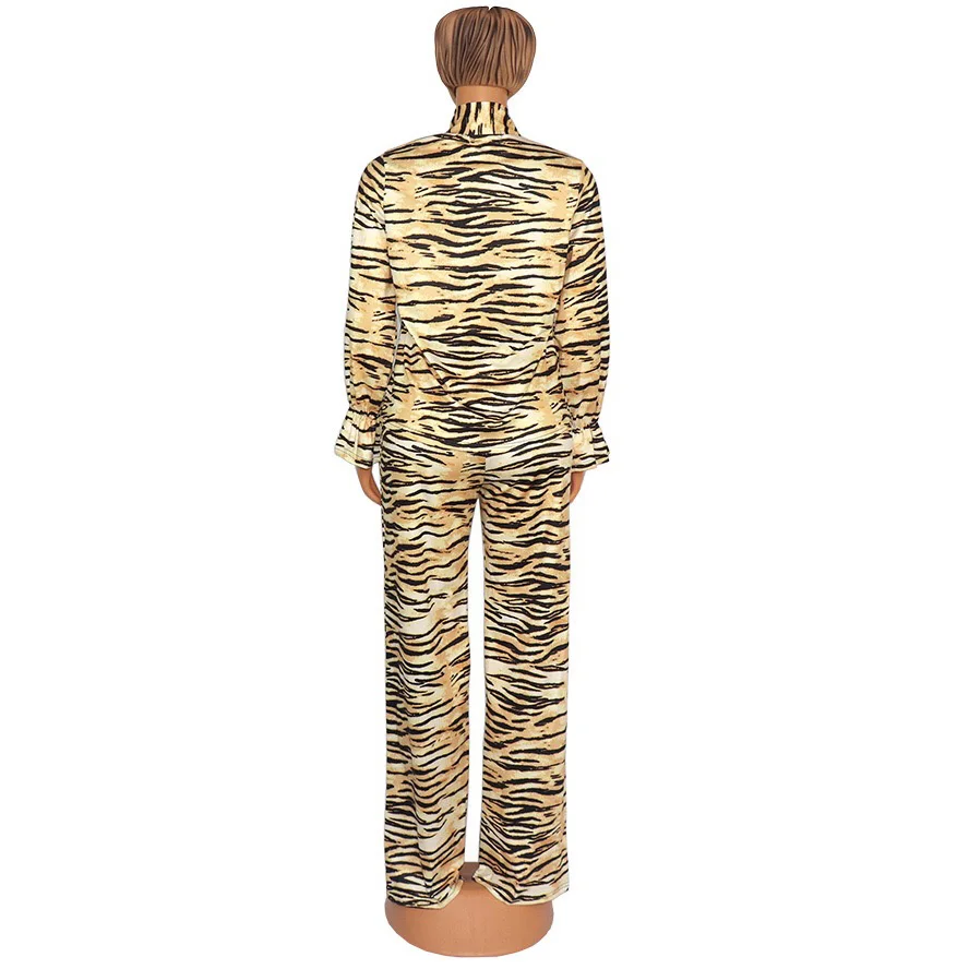 Африканские женские комплекты одежды блузка с принтом и длинные брюки