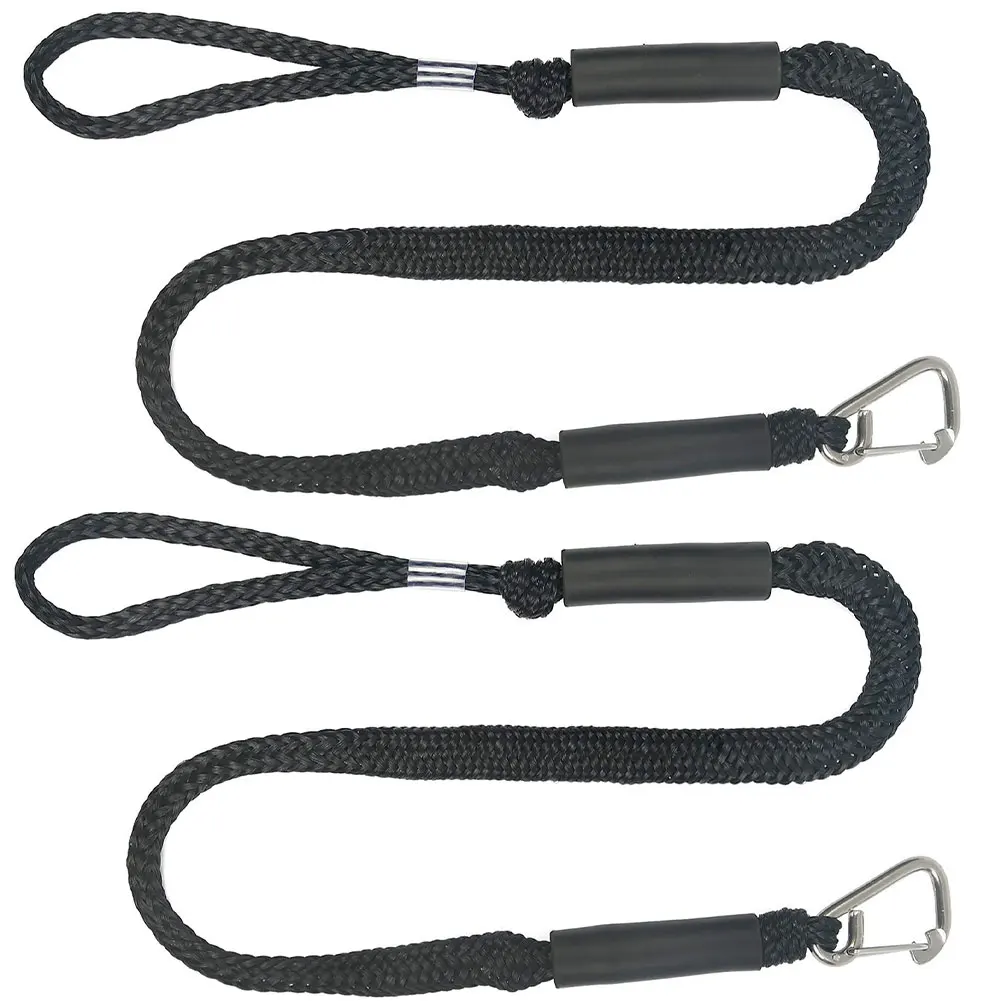

2Pcs Set Bungee Dock Line Stretchable Mooring Rope For Boat 4-5 Ft 2Ropes Rope Bungee Cord Dockline Boats Kayak Accessories