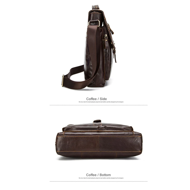 Сумка мессенджер MVA мужская с верхней ручкой саквояж на плечо из натуральной кожи