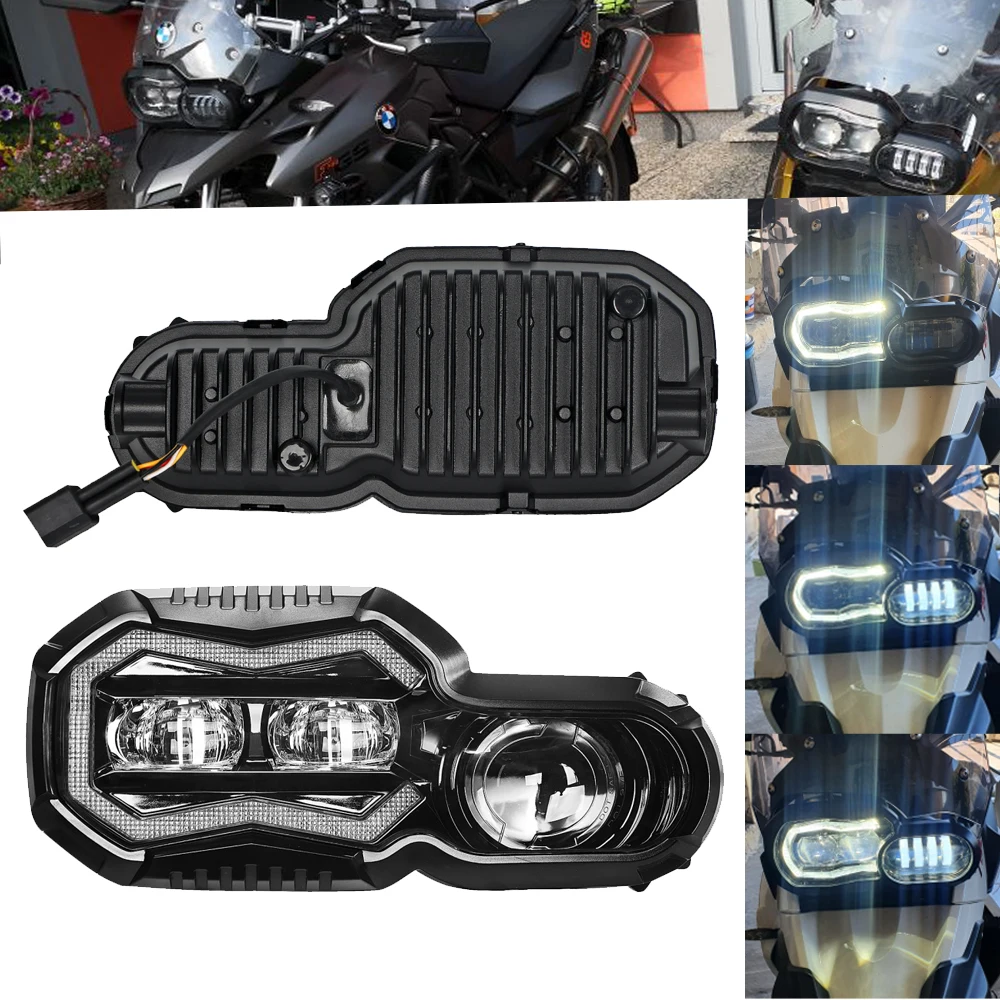 

Super Motorcycle Led Headlight Assembly For BMW F800GS F800R F700GS F650GS F 700 GS Adventure With Projector High/Low Beam DRL