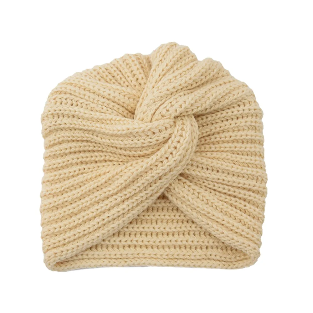 

SHUANGR Muslim inner caps bohemia turban cashmere cross wrap head Indian hat wool knitting bonnet turbante cap