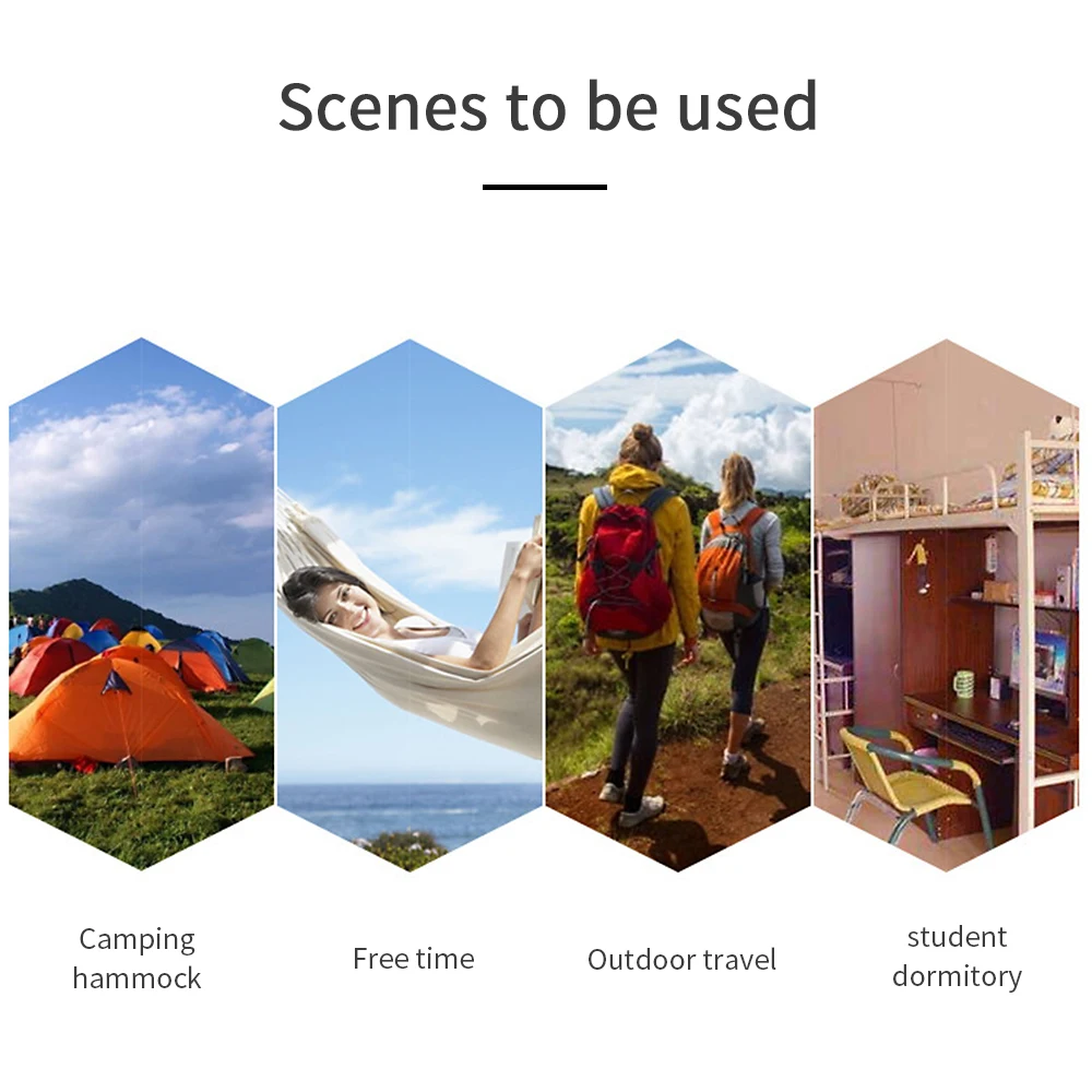 

1PCS Portable Camping Parachute Hammock Survival Garden Outdoor Furniture Leisure Sleeping Travel Double Hanging Bed 300*200CM