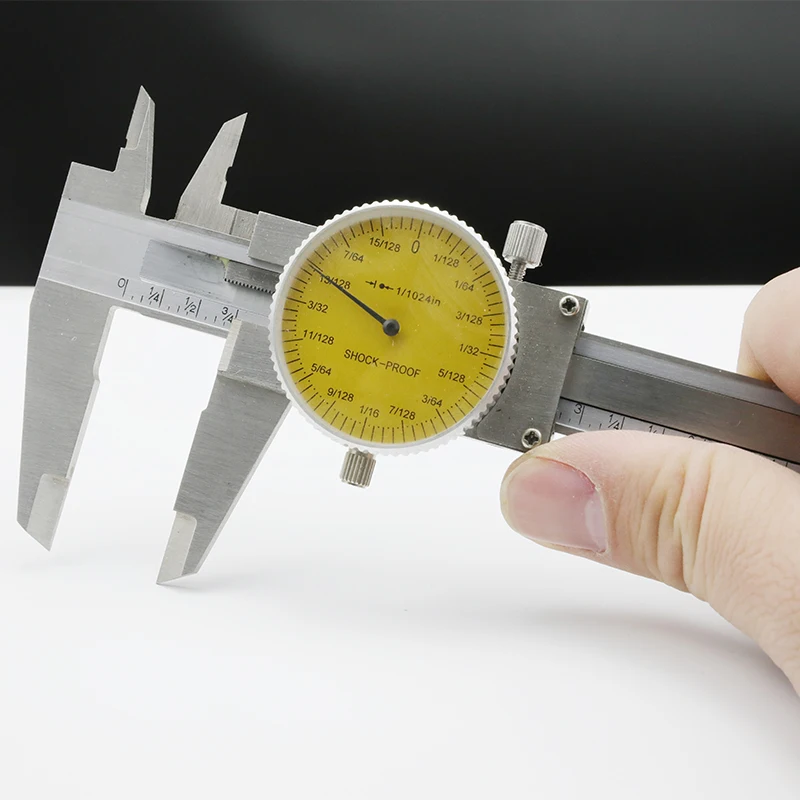 Штангенциркуль из нержавеющей стали с циферблатом 6 дюймов 1/1024 дюйма