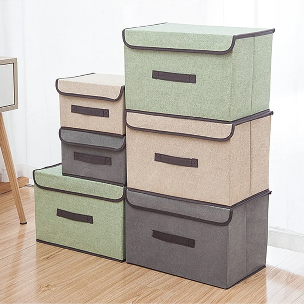 1 шт. многофункциональная коробка для хранения одежды из хлопка и льна носки