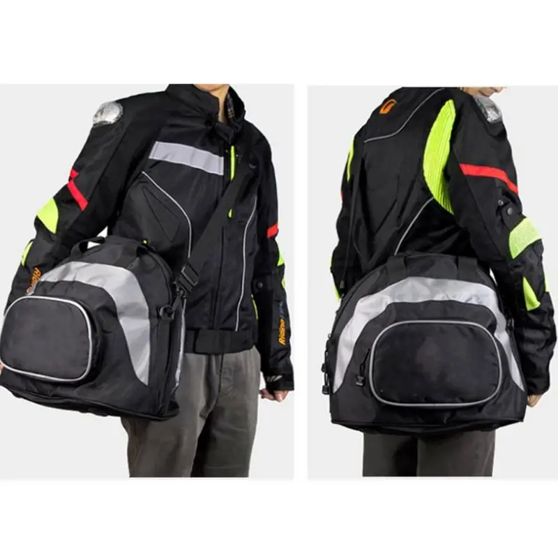 

Large Capacity Motorcycle Hiking Helmet Bag Waterproof Diagonal Portable Holder L9CE