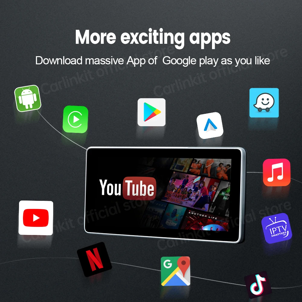 CarlinKit Carplay Ai Box Android Автомобильный мультимедийный плеер 4 + 64G беспроводной Авто