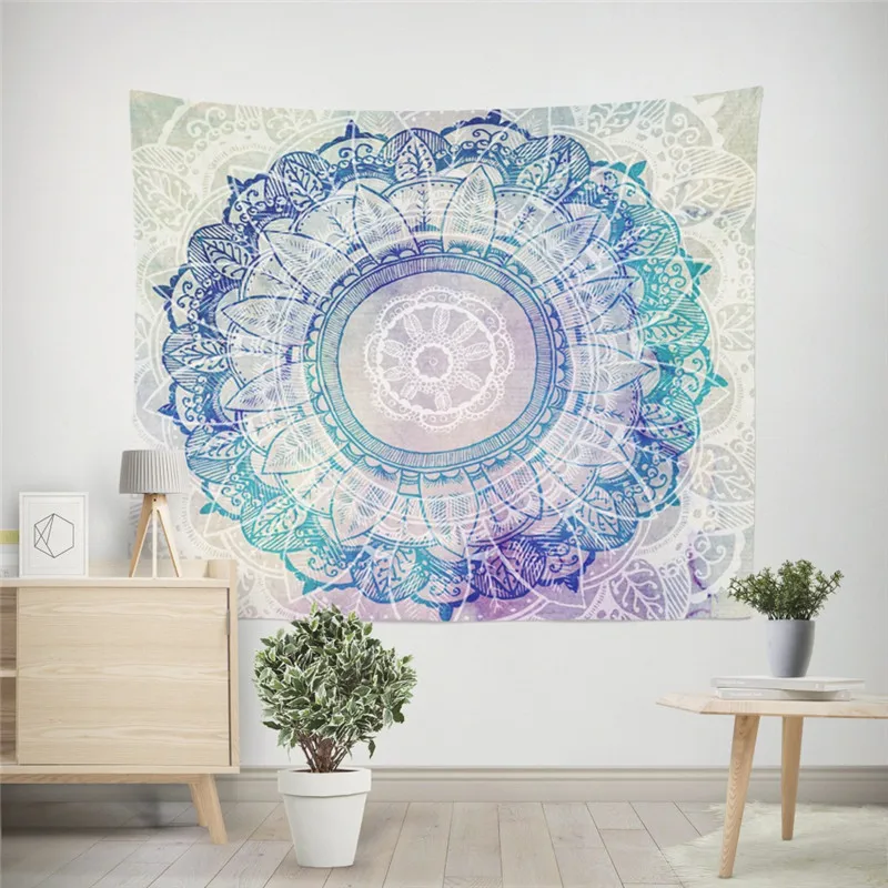 Квадратный гобелен Mandala из полиэстера 180*230 см Настенный Коврик декоративный