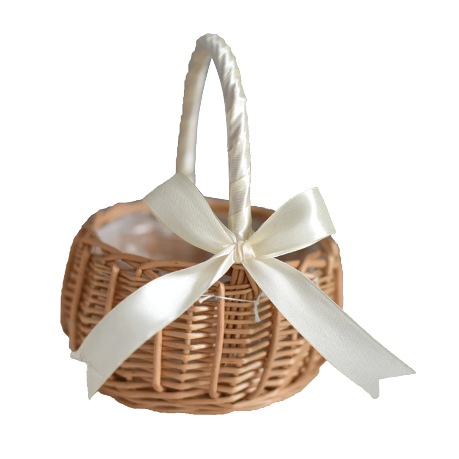 

Handmade Rattan Hand-held Flower Basket Pot Home Decor Basket Planter Holder