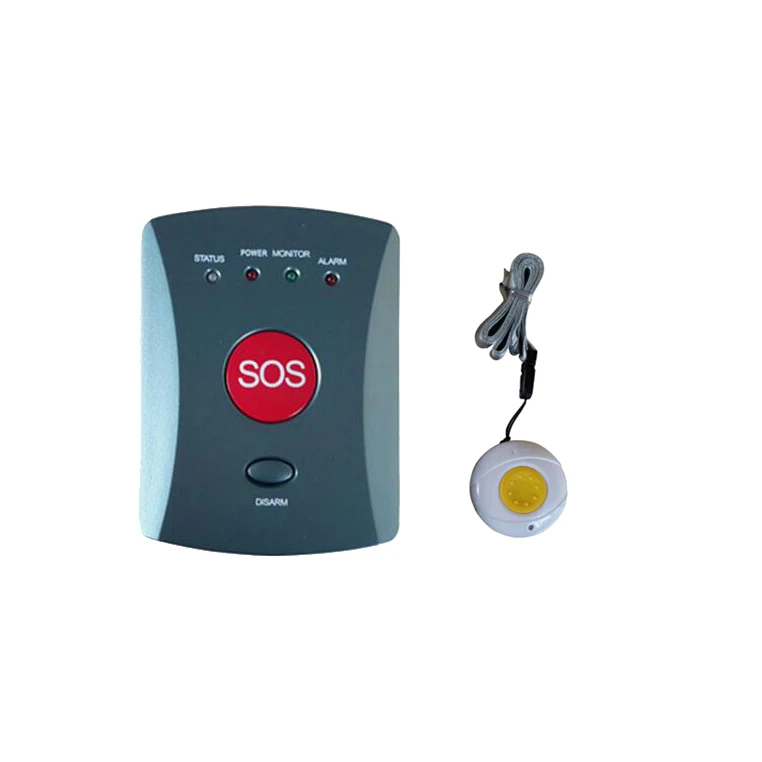 Gray with 1 SOS Беспроводная GSM SMS SOS аварийная автоматическая система сигнализации с тревожными кнопками для пожилых людей/детей/медицинский уход персональная сигнализация - Цвет: Gray with 1 SOS