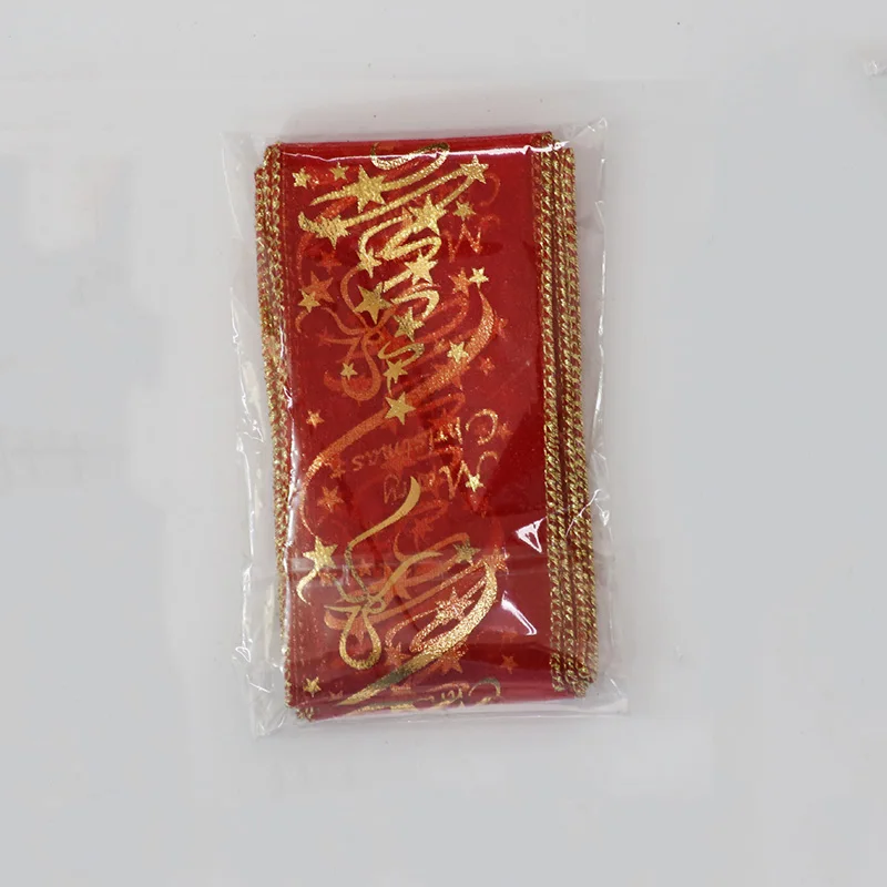 Украшение для елки 6 3*200 см красная и Золотая декоративная лента рождественской