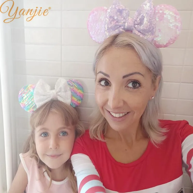 Детский ободок для волос мышь с большими блестками|Аксессуары девочек| |