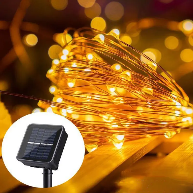 

50/100/200LED Waterproof Solar String Lights Outdoor String Lights LED Garden Party Light with Remote Control K888