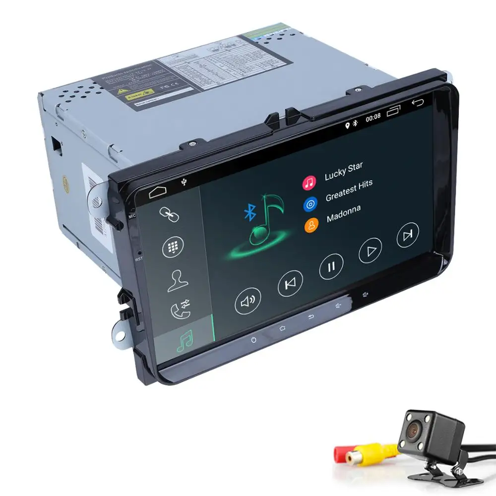2 Din 9 дюймов четырехъядерный Android 9,0 автомобильный dvd gps для VW Polo Jetta Tiguan passat b6 cc fabia mirror link wifi радио в тире 2G ram