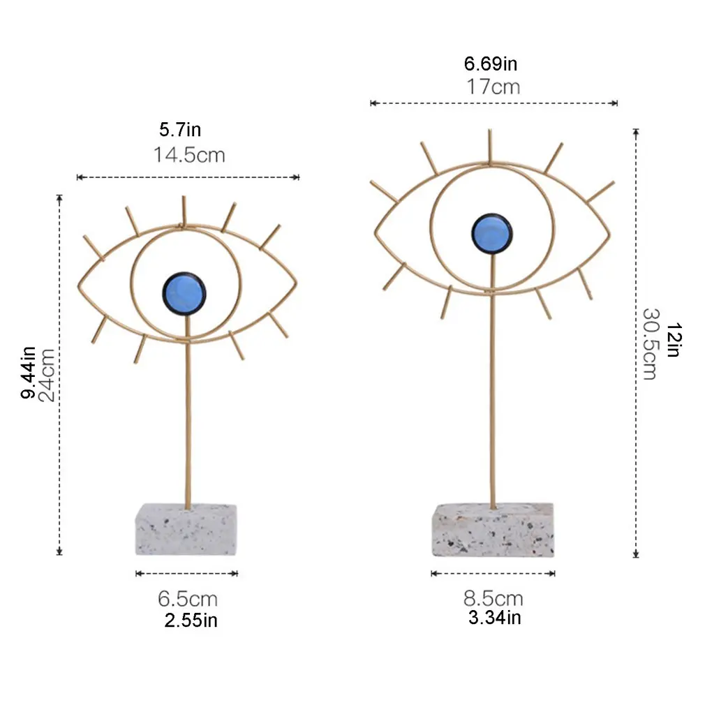 

Designer's Eyes Girl Room Decoration Ornaments Home Crafts Ornaments Clear Texture Material Iron Alloy