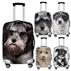 Пылезащитный чехол для чемодана Twoheartsgirl, эластичный Чехол для багажа 18-32 дюйма, собака породы Шнауцер