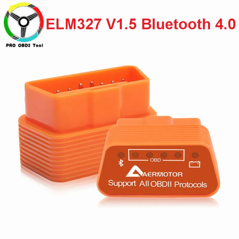 Супер Мини ELM327 V1.5 Bluetooth 4,0 OBD2 сканер считыватель кодов ELM 327 1,5 OBDII диагностический инструмент для IOS/Android/PC