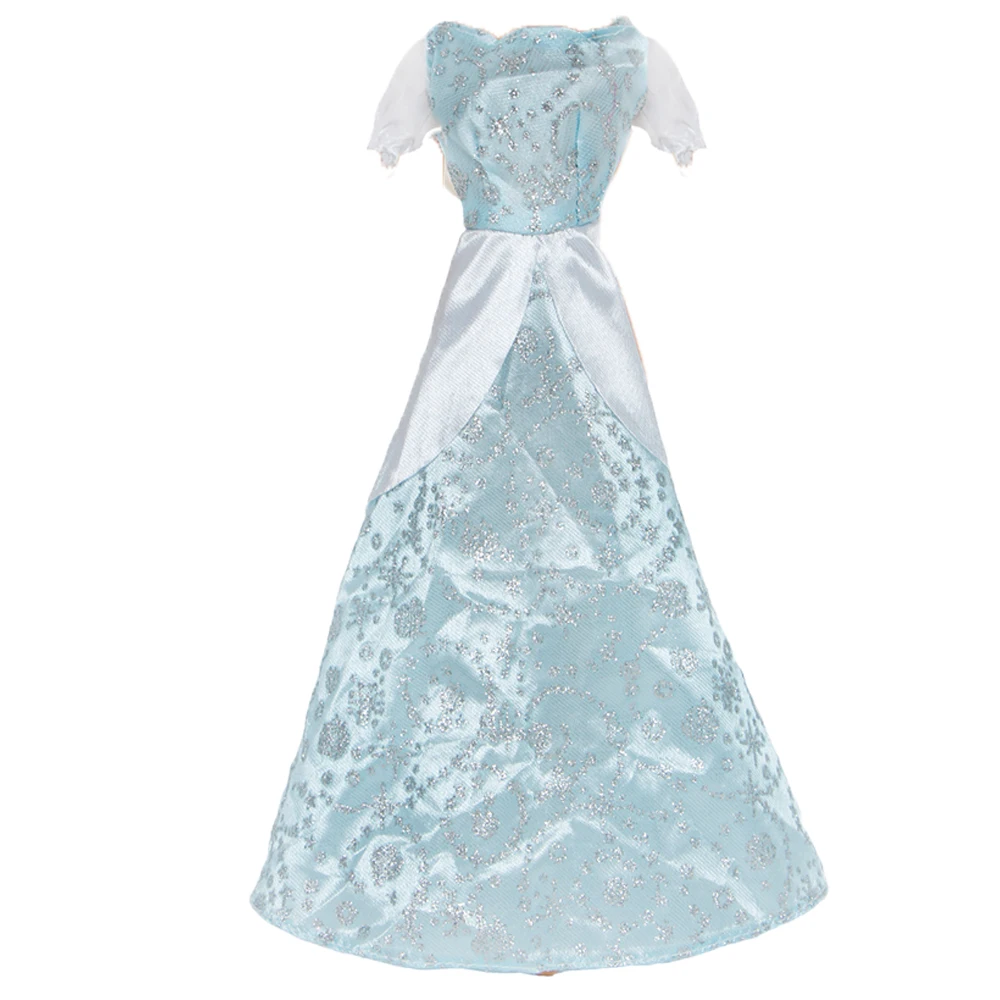 Fashion Fairy Tale Princess Dress Wedding Gown Shiny Party Outfit Clothes for Barbie Doll 12'' Pretend Play Kid Dollhouse Toys |