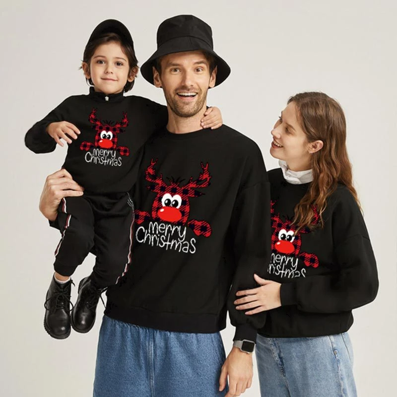 

Christmas Jumper Family Christmas Clothes New Matching Family Outfits Mother Kids Children Clothes Girl Pullover T Shirt Sweater