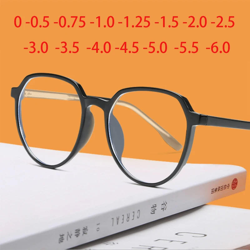 

New Arrival Full Rim Plastic Frame Glasses Women Men Optical Eyewear Prescripton Spectalces 0 -0.5 -0.75 -1.0 -1.5 To -6.0