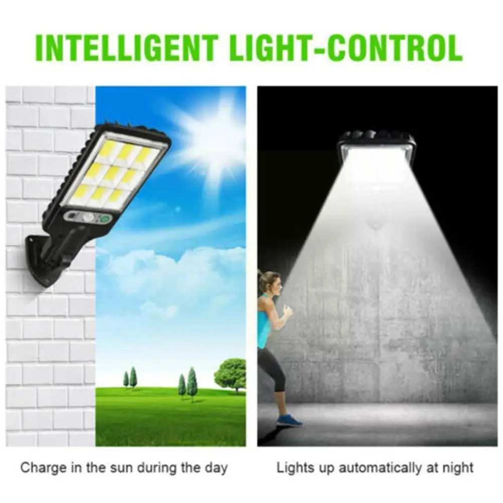 

1200mah Waterproof Solar Light Pir Motion Sensor Garden Remote Solar Street Outdoor Indoor Control Lamp Lamp Wall F2l6