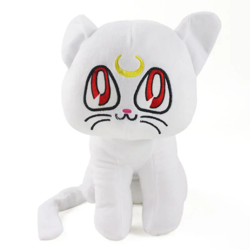 

Sailor Moon anime series Luna white cat black cat purple cat plush toy figure