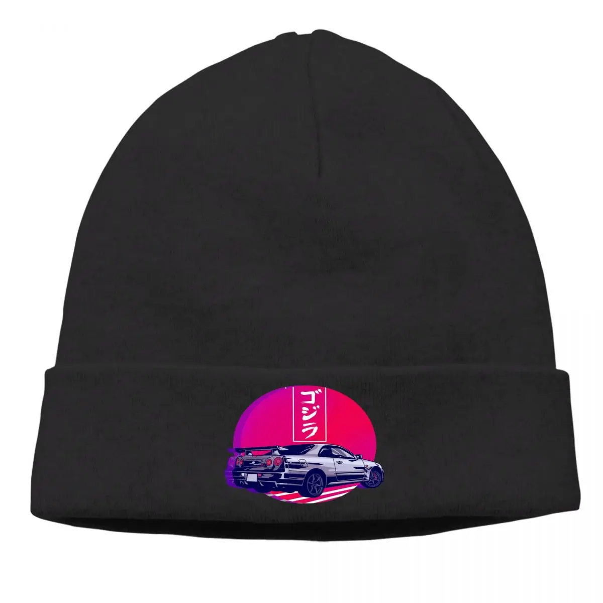 

Initial D AE86 Takumi Fujiwara Ituki Anime Skullies Beanies GTR R34 Gojira Knitting Bonnet Hats Men Women's Hip Hop Ski Cap
