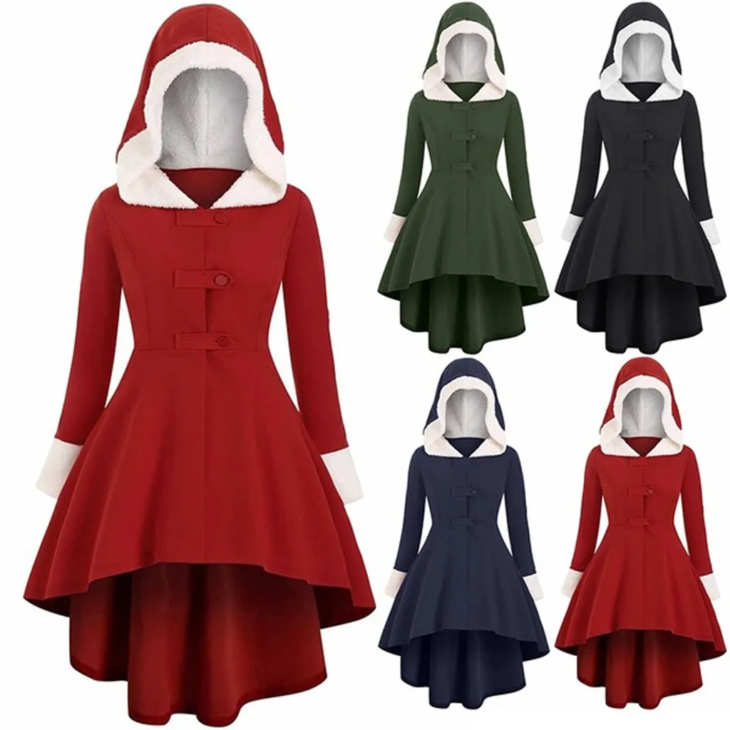 Размера плюс Женская толстовка с длинным рукавом на Рождество однотонная