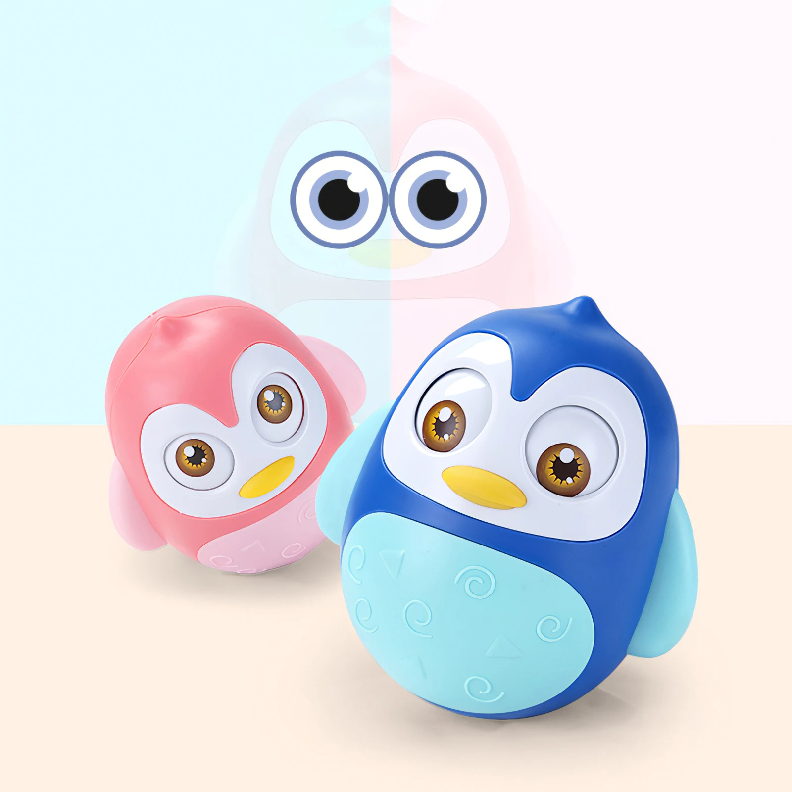 

Baby Toys Tumbler Wobbler Newborns Bathing Soft Toy For Baby Boy Girl Infant Rattles Teether Montessori Education Tumbler Toy