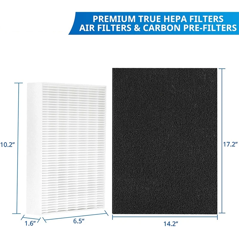 

for HPA300 Replacement Filters 3 Pack HEPA Filter & 8 Pack Carbon Pre-Cut Pre Filters Suitable for Honeywell HPA300