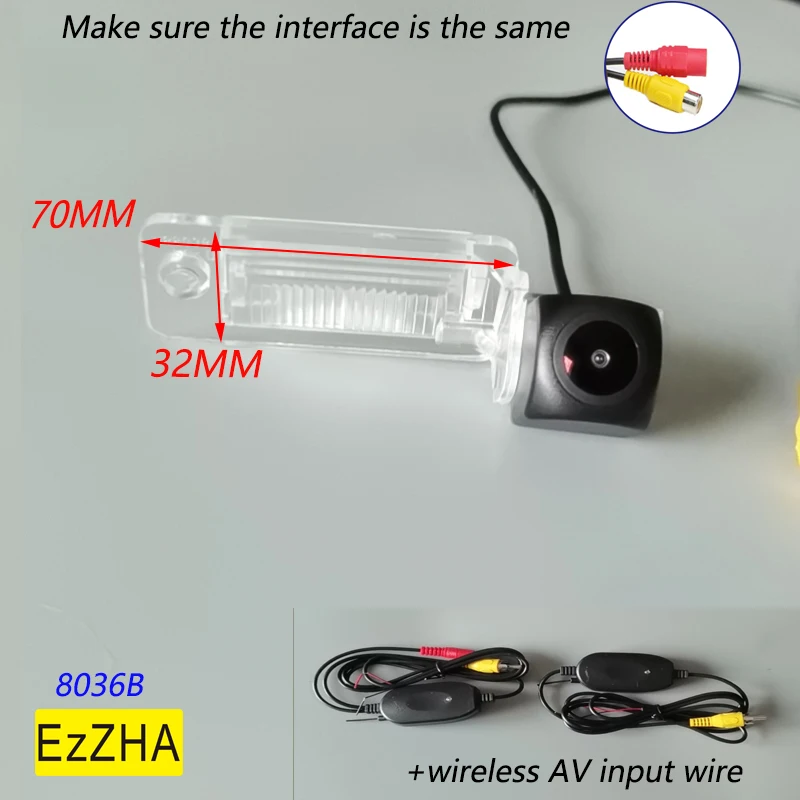 

EzZHA HD 170 Degree Fisheye CCD Car Rear View Camera For Audi A3/S3 2004-2009 A4 A5 A6 2004-2013 Q7 2003-2009 Car Monitor
