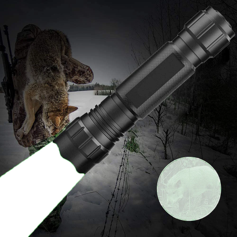 

ZHIYU Tactical LED Flashlight White Light Hunting Flashlight Torch Set with Remote Pressure Switch Rail Mount for hunting rifle