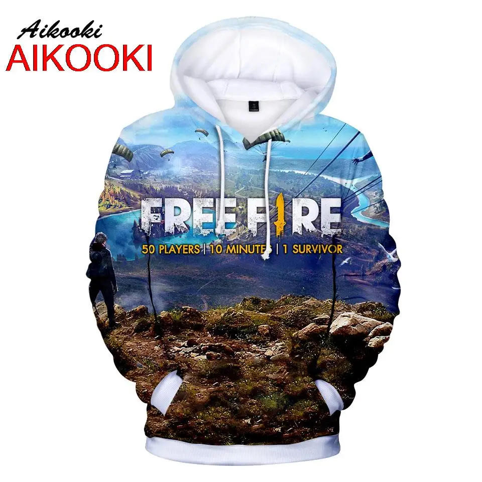 

2021 Hot Sale Game Free Fire 3D Hoodies Men Women Spring Autumn Trendy Long Sleeve Sweatshirts Free Fire Popular Girls Clothes